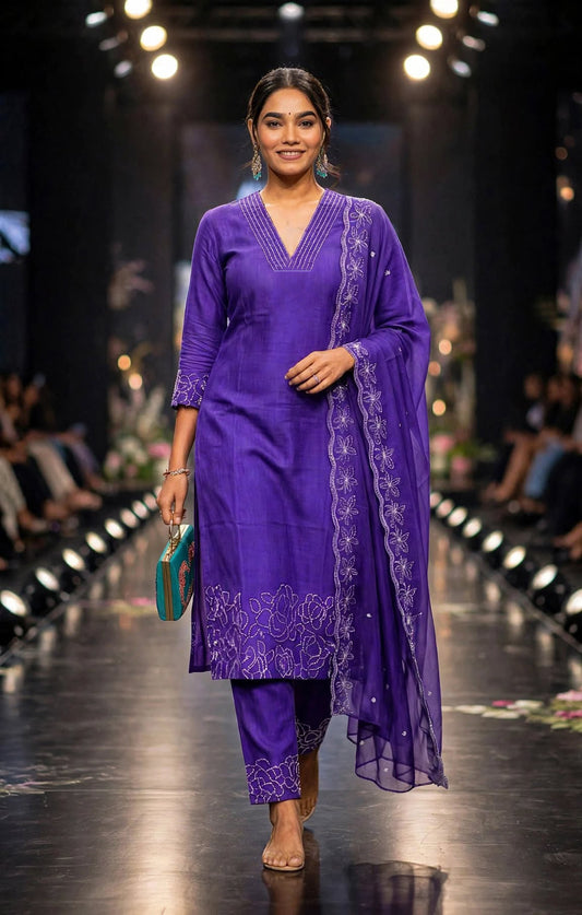 Sonakshi Embroidered Stylish Straight Kurta Set