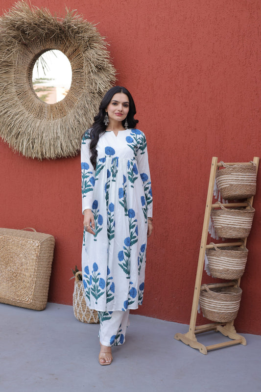 Neha Cotton Printed Kurti with Pant Designer Collection