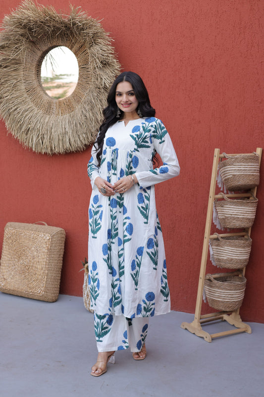 Neha Cotton Printed Kurti with Pant Designer Collection