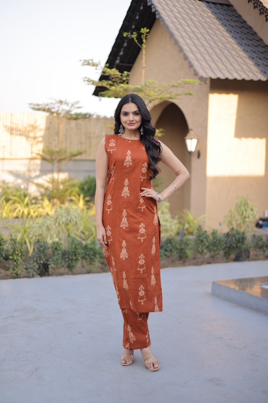 Anuradha Cotton Printed Kurti with Pant Designer Collection