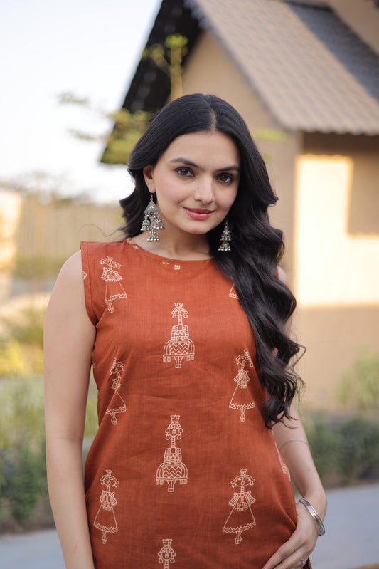Anuradha Cotton Printed Kurti with Pant Designer Collection