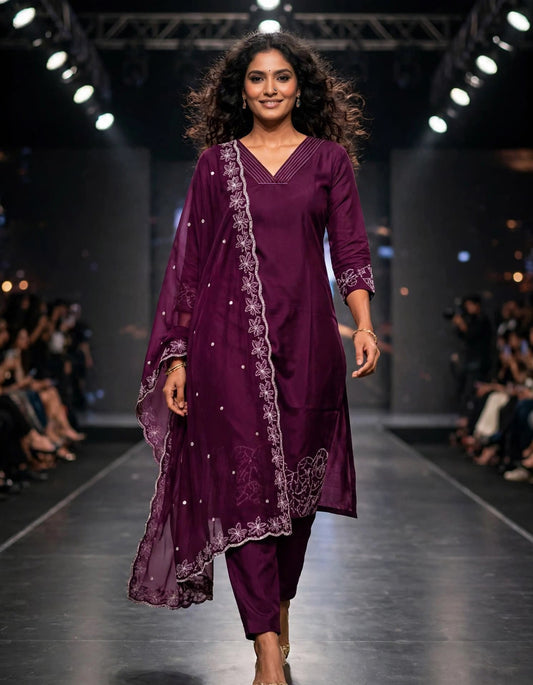 Sonakshi Embroidered Stylish Straight Kurta Set